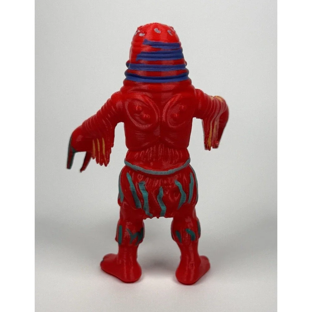 Angry Red Planet HAND PAINTED Three Eyed Martian Predator Toy Figure